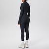 Zipper Crop Top Jacket & High-Waist Butt-Lifting Pocketed Pants Sports Set - Perfect for Yoga, Running, & Casual Fitness.