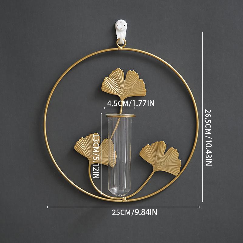 Artistic Background Crafts Wall Hanging Vases Wall Dry Flowers Ornaments Iron Home Decorations