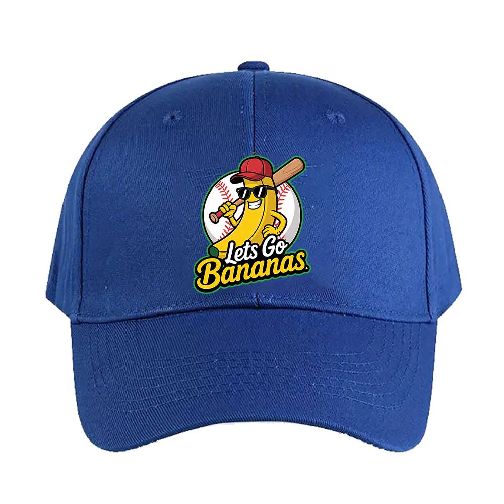 Let's Go Bananas Frau Mann Sommer Baseballkappe Verstellbar mit Gebogenem Schirm Entenschnabelkappe Schutz Sonnenhüte