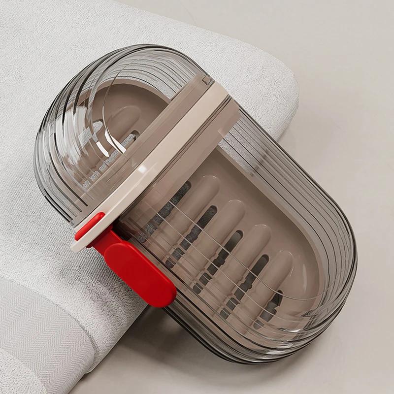 Creative Portable Travel Soap Box With Sealed Lid And Drainage, Suitable For Business Trips And Small Soap Boxes