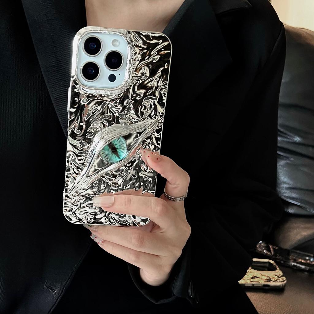 Applicable To IPhone17 Demon Eye Three dimensional Mobile Case Apple 16proMax Frosted Wrinkle 15 Protection Case
