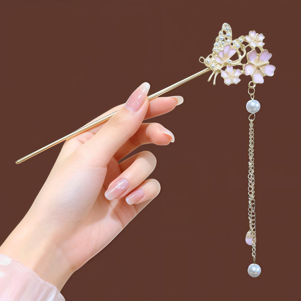 Vintage Chinese Style Hair Sticks Pins for Women Flower Metal Hairpins For Updos Elegant Hair Accessories For Bun Hairstyle