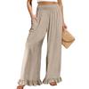 Women's Wide-leg Pants With Pockets, Comfortable Dress Pants, Women's High-waisted Business Casual Pants