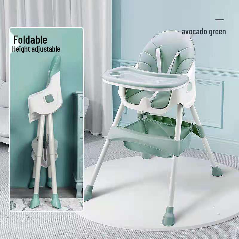 Adjustable Soft Baby High Chair with Detachable Seat
