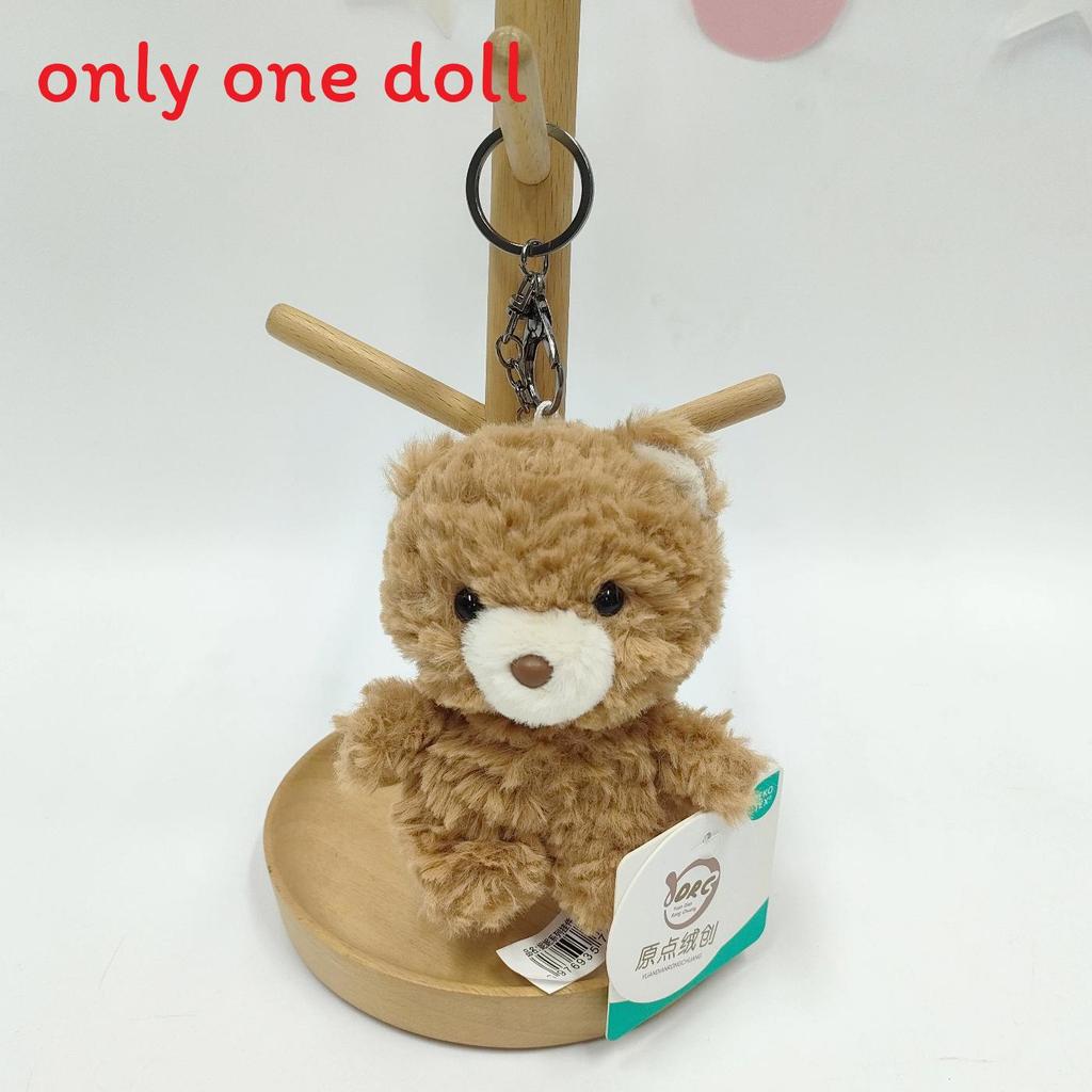 Cute Bear Rabbit Groundhog Penguin Pig Plush Keychain With Short Pile Fabric For Kids And Collectors Bear