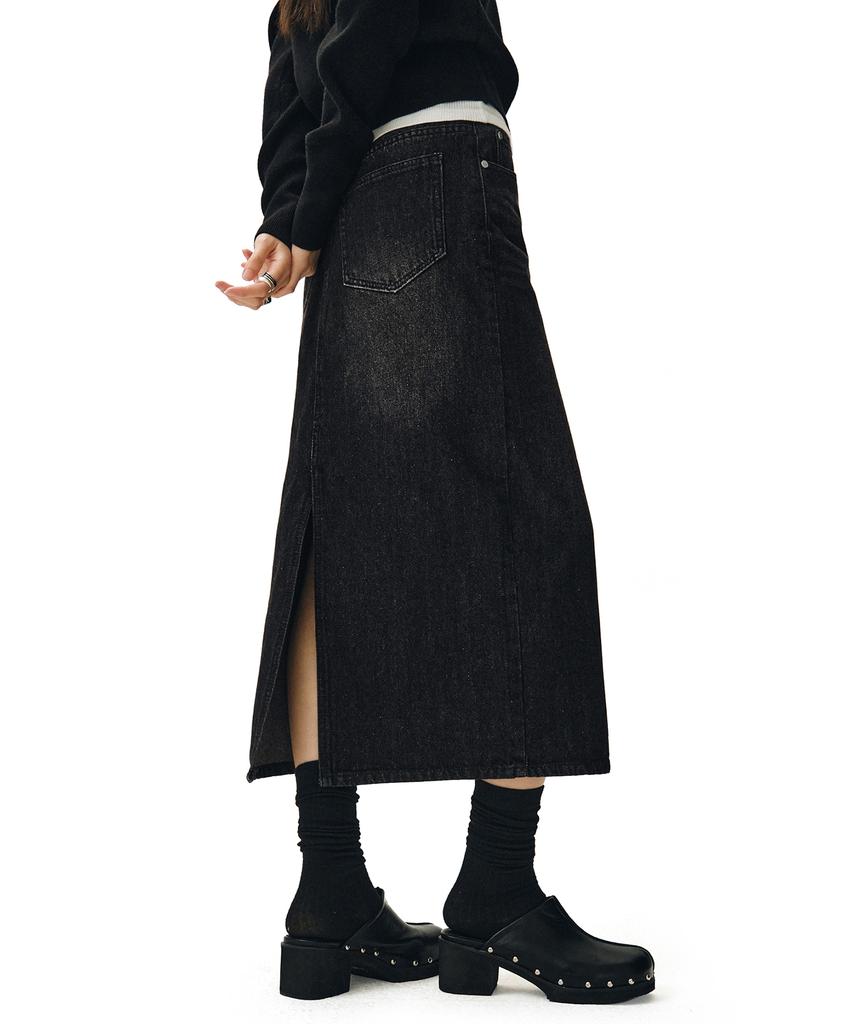 Deketeuumeon Signature Long Skirt Dcsk003Blackb
