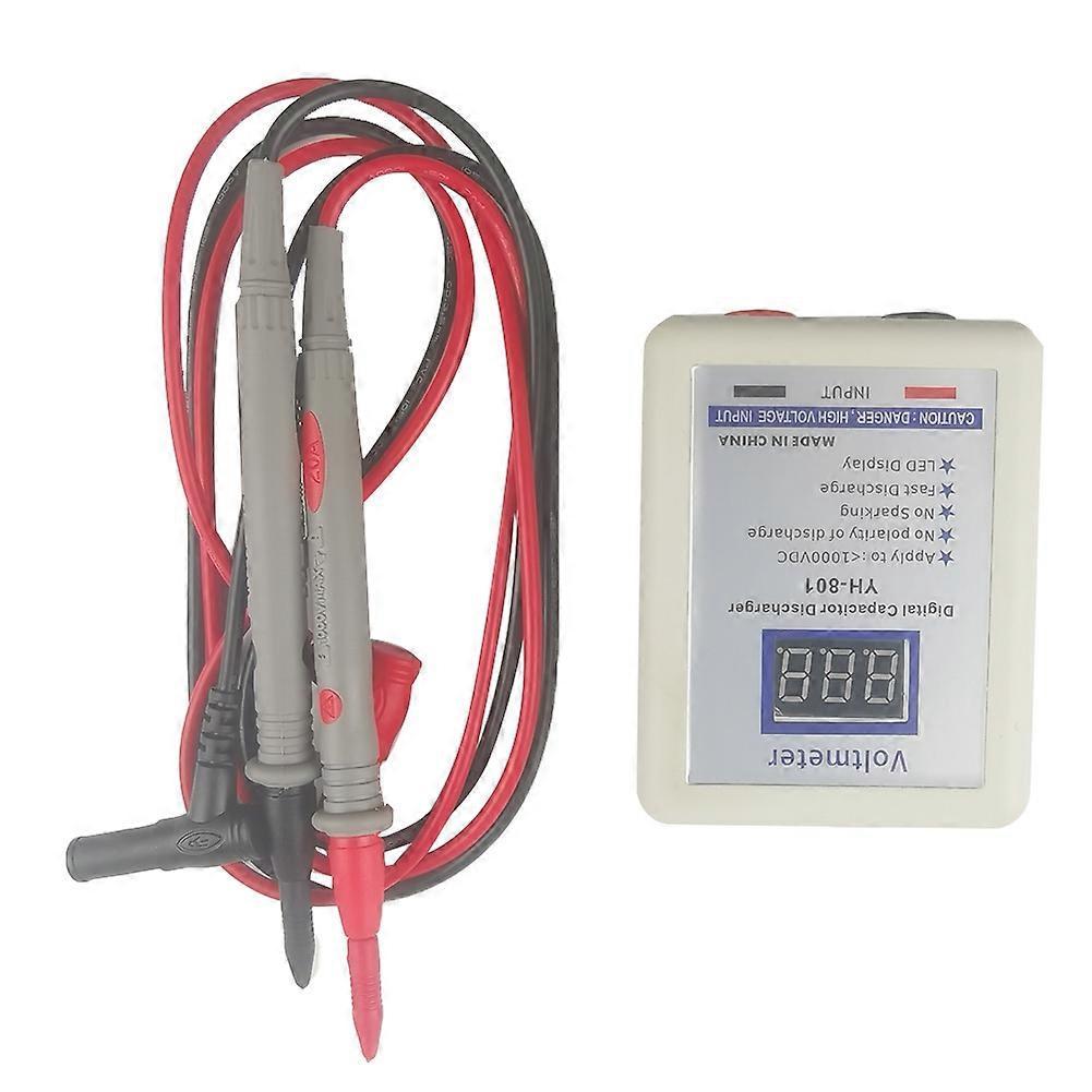 Digital Capacitor 800V Voltage Tester Fast Discharger High Volt Discharging Tool Electronic Repair Display Matenance B