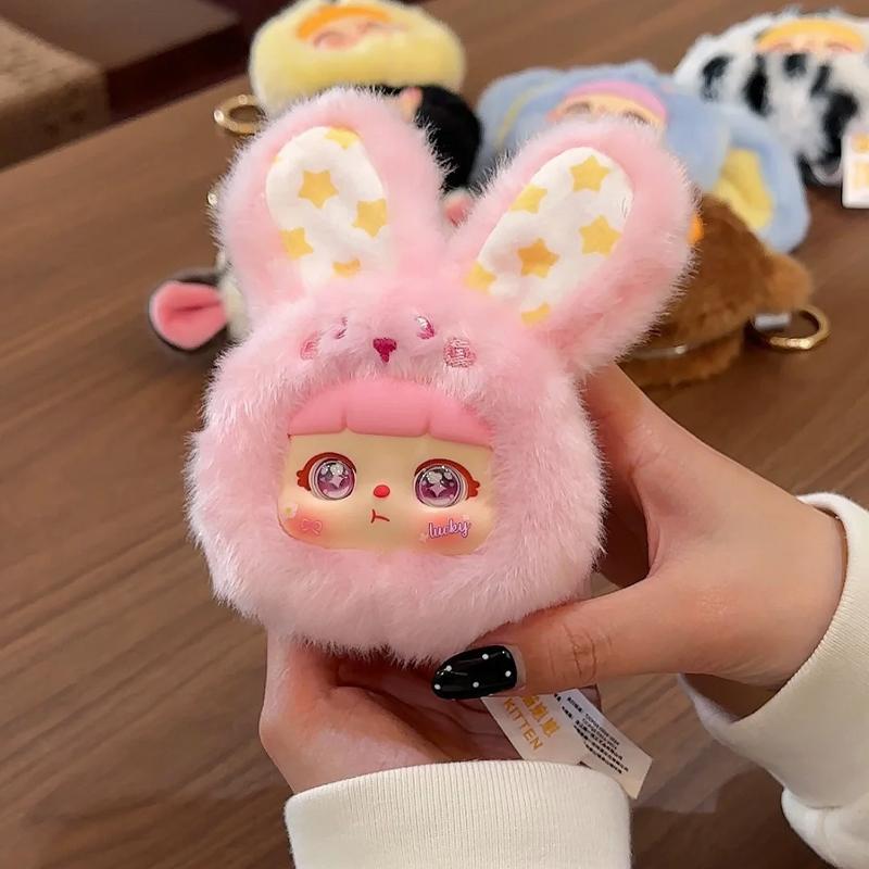 Kitten Makeup Mirror Series Blind Box Trendy Toys Desktop Ornament Backpack Pendant Travel Foldable Portable Useful Daily Gifts