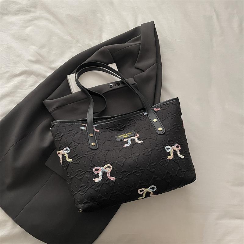 New Student Class Shoulder Armpit Large Capacity Commuting Leisure Tote Bag Dopamine Printed Bag