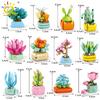 Non-Toxic Moc Flower Succulent Potted Model Building Block Diy Eternal Bouquet Home Desk Plant Decor Brick Children Gift Children Toy