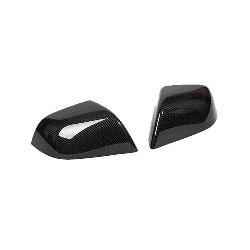 

2Pcs/Pair Car Rearview Side Mirror Protective Decoration Cover Fit For Tesla Model 3 ABS Carbon Fiber Rearview Mirror Covers