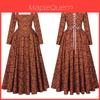 Renaissance Lady Dress With Linen Fabric For Medieval Themed Stage Costumes For Women And Men