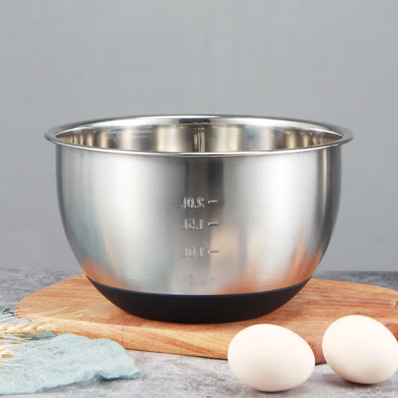 

ZISIZ Stainless Steel Mixing Bowl with Silicone Base