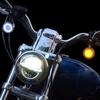 1 Pair 2'' Front LED Turn Signal Light Running Light Kit for Motorbike Alloy