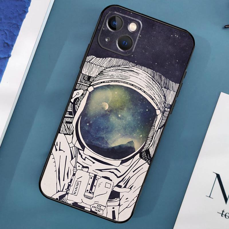 Planet Astronaut Hülle Für iPhone 15 14 13 12 11 Pro Max X XS Max XR 7 8 Plus SE 2020 2022 Bumper Hülle