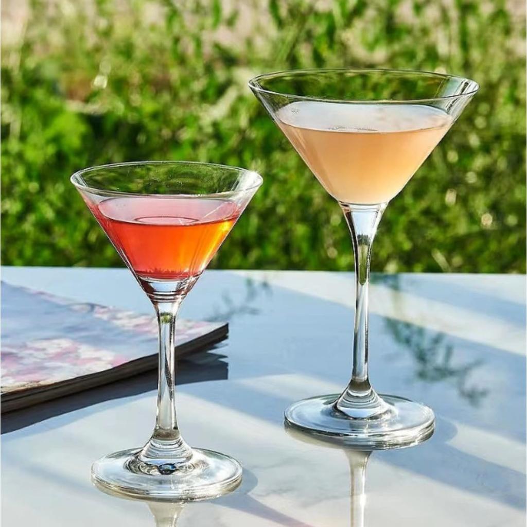 Cocktail Glasses, Martini Glasses, 6-Piece Set, 120ml, Crystal, Home and Commercial Use (120ml - Martini Cups (6 pieces))