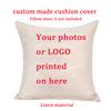 DIY Customized Throw Pillow Custom Cushion Cover Home Decorative Square Wedding Pets Baby Picture Print Pillowcase Gift