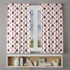 2pc Cute Ladybug and Strawberry Curtains, Polyester Fabric, Machine Washable, Suitable for Bedroom and Living Room Decoration
