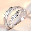 Korean 1314 Couple Adjustable Diamond-Set Wedding Bands - Trending Men's & Women's Rings