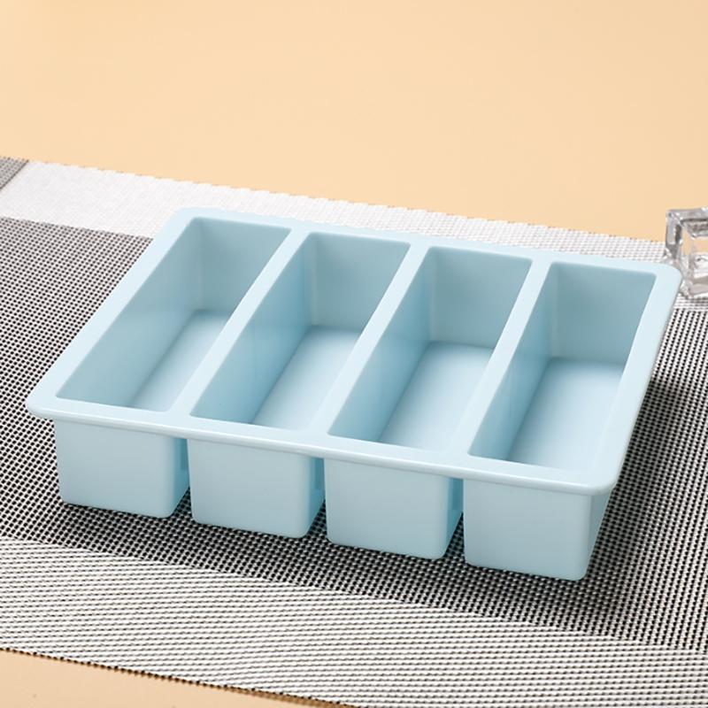 Strip-shap Ice Cube Trays Giant Silicone Ice Cubes Square Tray Mold Non-toxic Durable Wine Ice Cube Easy-Release Ice Cube Molds