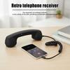 Landline Handle Receiver Type-C Creative Telephone Head Set Ergonomics Portable Vintage Phone Headset for Calls Meetings