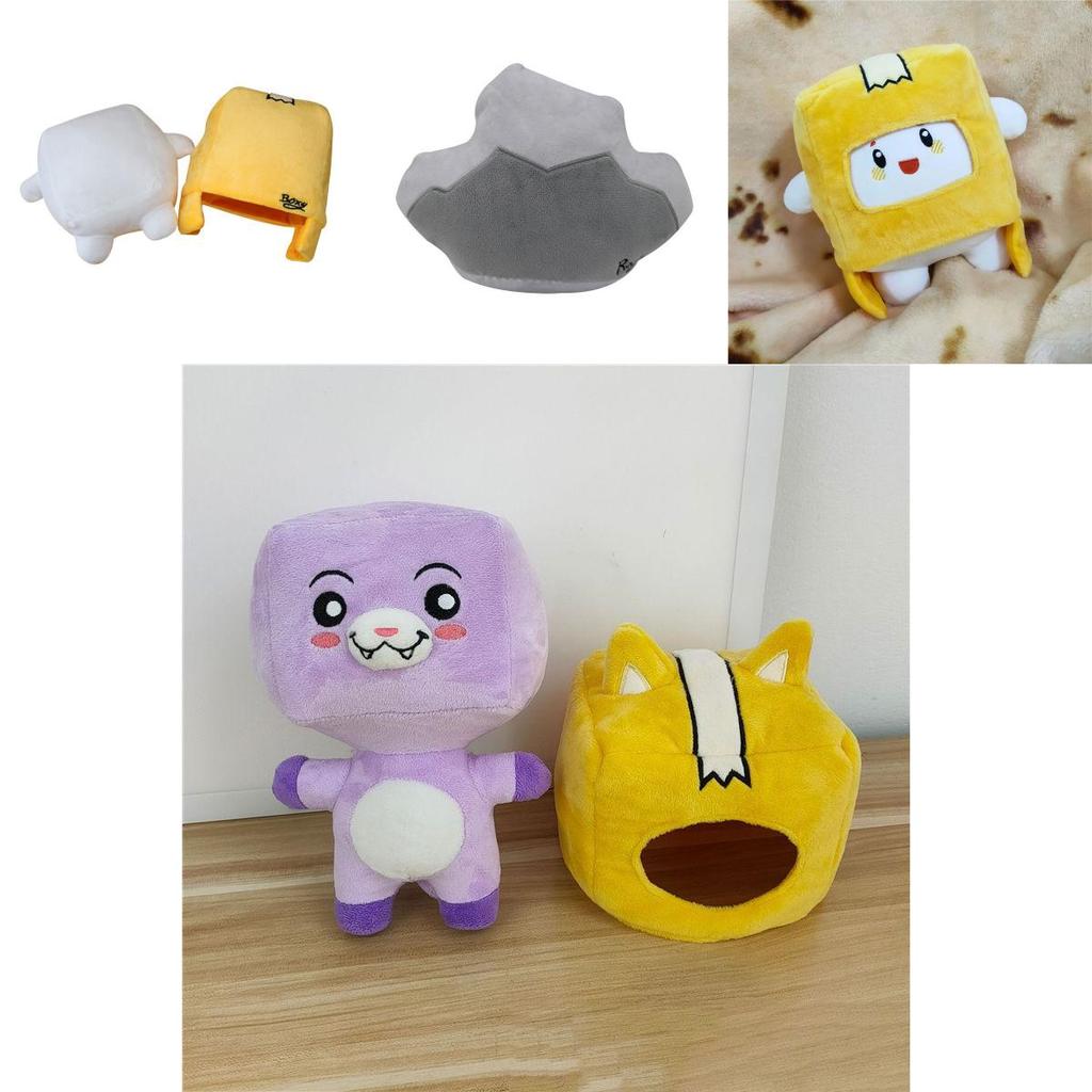 Adorable Lankybox Boxy Foxy Rocky Plush Soft Stuffed Toy Kids Game Figure Doll