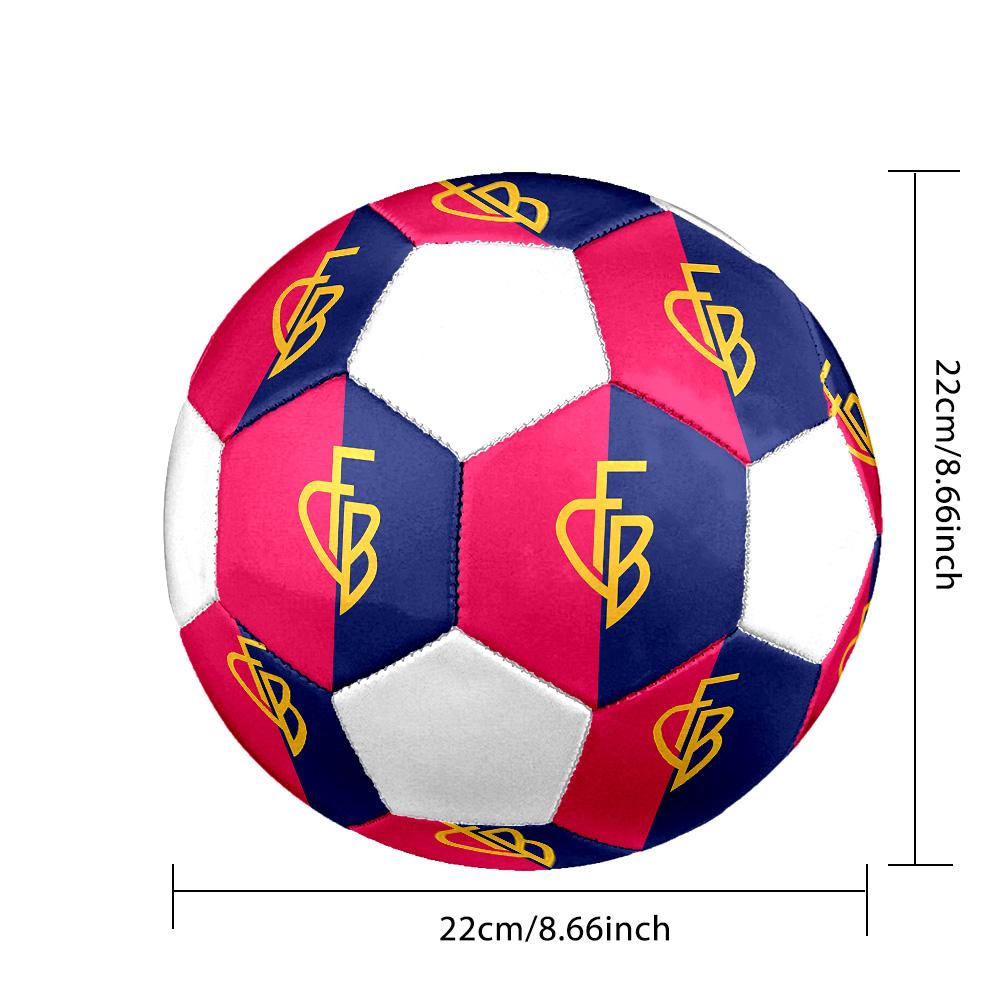 1PC FC Basel Club Size 5 Soccer Ball PrahaIndoor Soccer Ball Colorful All Ages Machine Stitched PVC Competition Ready Durable High-Bounce