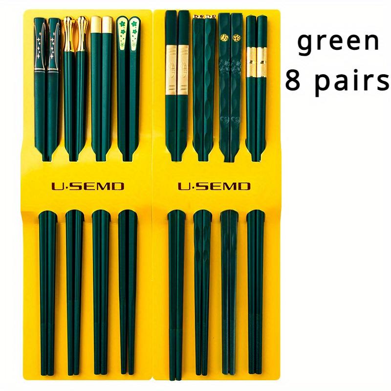 5/6/8Pair High Temperature Resistant Household One Person One Chopstick Meal Sharing Alloy Chopsticks