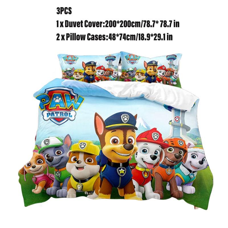 Povlečení Tlapková patrola Polyesterové ložní prádlo pro děti Obsahuje 1 povlak na polštář a 1 povlak na přikrývku Velikost 135x200cm