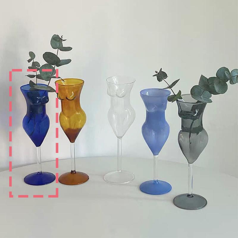 Ins Cup Beauty Wine Cup Human Body Half Body Glass Goblet Champagne Cup Creative Home Decoration Ornaments