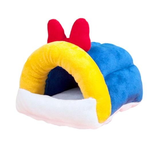 

Гнездо хомяка мультяшный дизайн маленький домик для домашних животных дышащая удобная теплая кровать для хомяка принадлежности для мелких животных S королевский синий