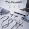 Metallic Finish In-Ear Earbuds In-Line Remote Earphones With Microphone  Mobile Phone Calling