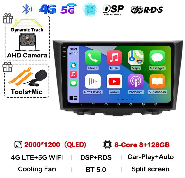 Android 14 Carplay Auto For Suzuki Kizashi 2009 2010 2011 2012 2013 2014 2015 Car Radio GPS Stereo Multimedia Player Head Unit