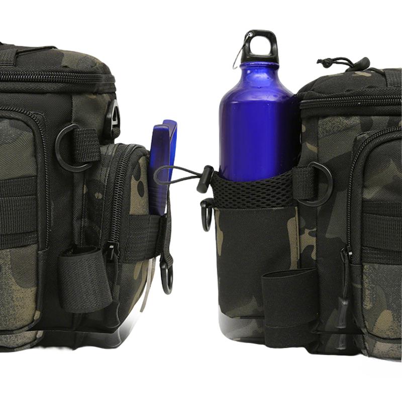 Fishing Gear Multi-Pocket Thickened Shoulder Bag Fishing Bait Line Box Storage Portable Fishing Rod Holder Outdoor Sports Bag
