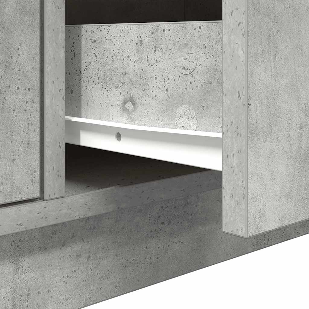 TV Cabinet with LED Lights Concrete Grey 100 x 41 x 50 cm