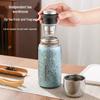 MCCULLEN Pure Titanium Tea Infuser Vacuum Flask with Temp Display