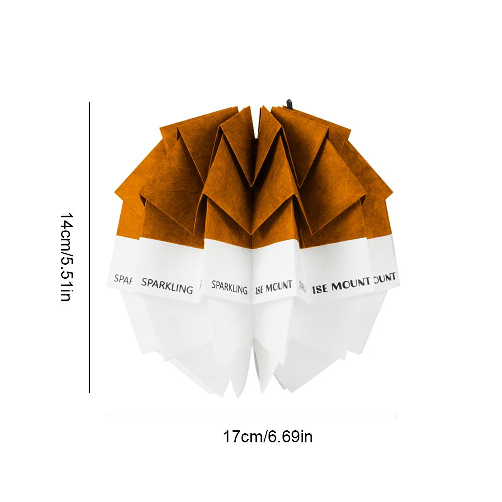 Бумажный абажур в виде шишки с веревкой, уличный кемпинговый абажур, водонепроницаемый складной кемпинговый абажур для уличной палатки, набор для самостоятельной сборки хаки