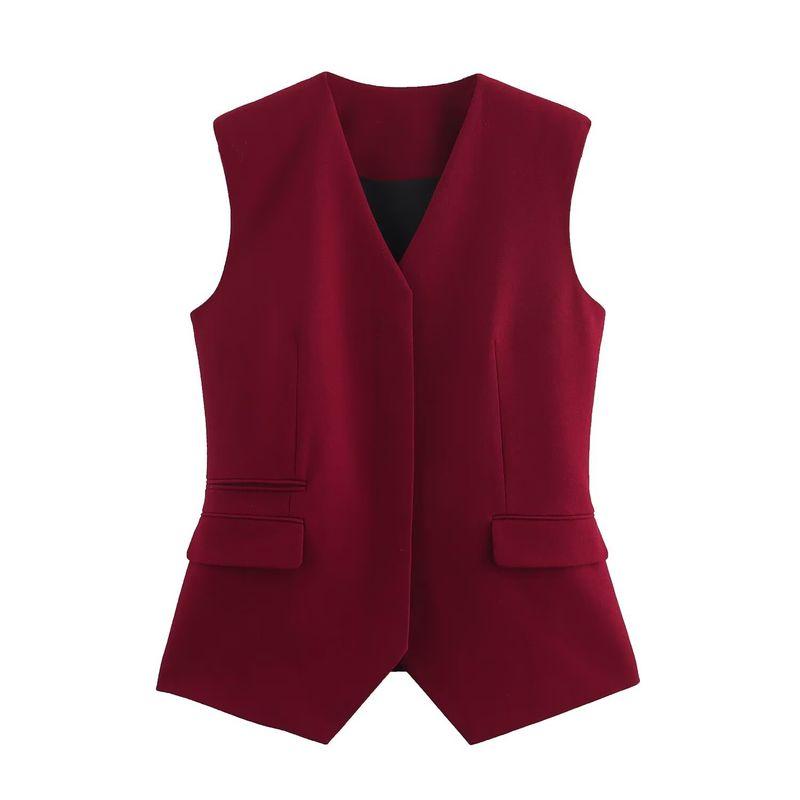 Kaslead New Women Clothes Western Style V-neck Sleeveless Vest Vest Trousers 2446797 2514797