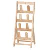 Fuji Boeki Slipper Rack, Slipper Storage, Holds 4 Pairs, 27.5cm (W) X 23cm (D) X 64.5cm (H), Natural Wood, Entryway Storage, Bonheur 10470