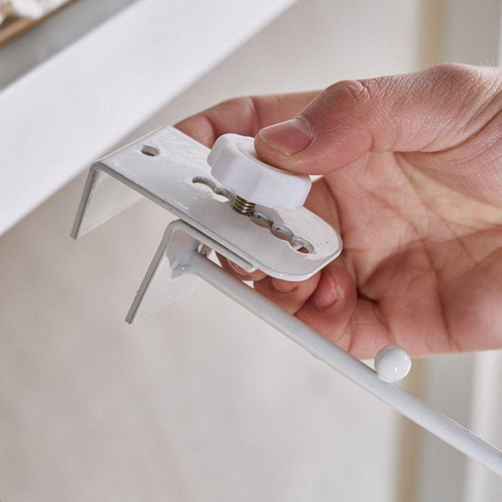 Black/White Wall Mount Clothes Hanger Adjustable Closet Organizer Clothes Storage Hangers Balcony