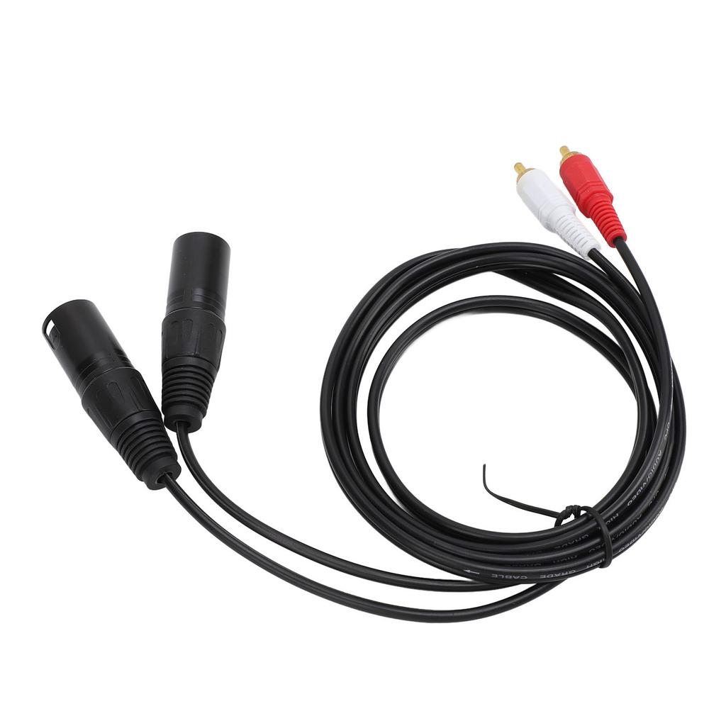 Dual XLR To Dual Plug Cable HiFi Sound Male Thread Ble Adapter Cord for AV Receiver Amplifier