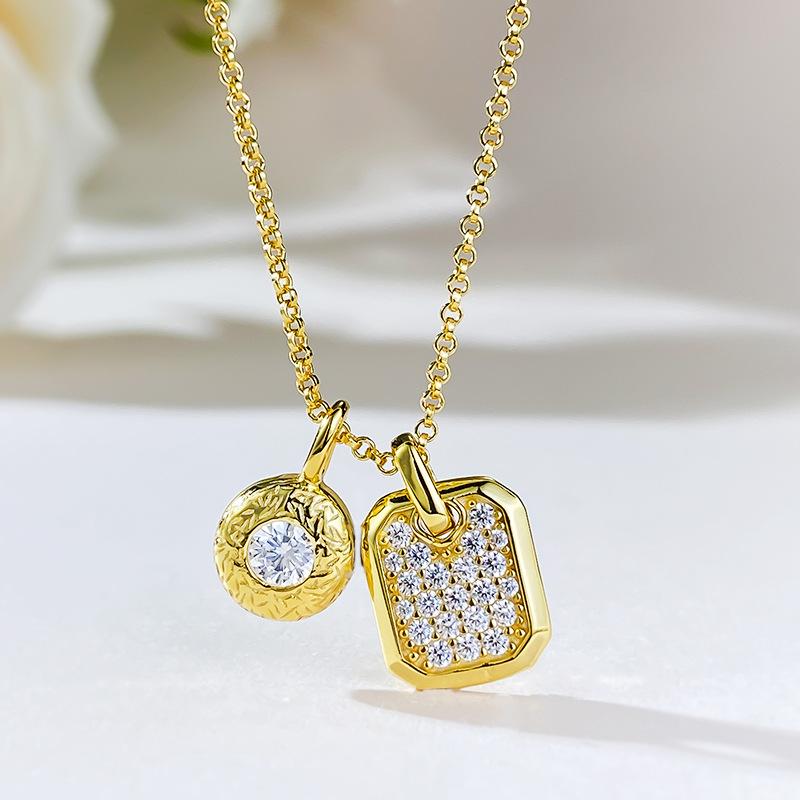 New S925 Silver Luxury Perfume Bottle Pendant Necklace Niche Exquisite Fashion High Quality Wedding Jewelry