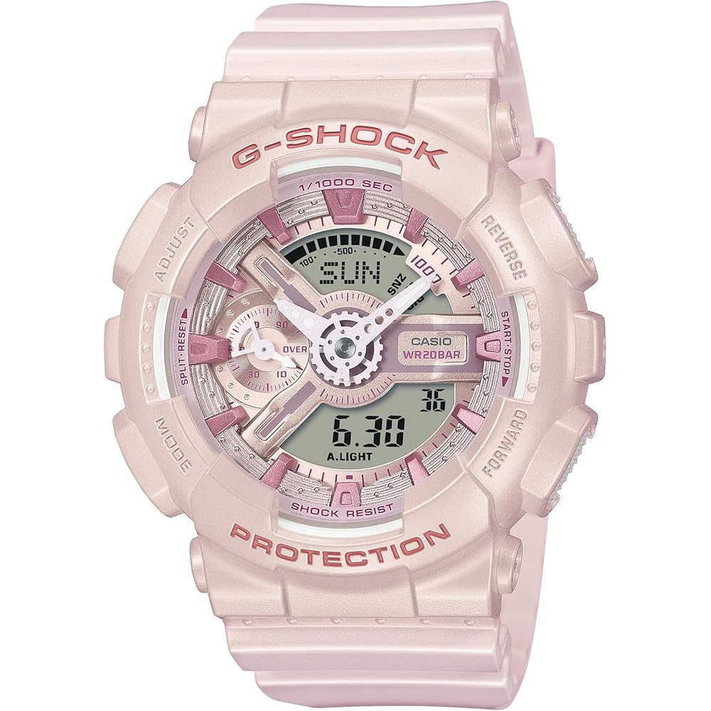 

Часы Casio G-Shock (Официальный японский продукт) Модель среднего размера из экологически чистых материалов GMA-S110ST-4AJF Женские Розовые