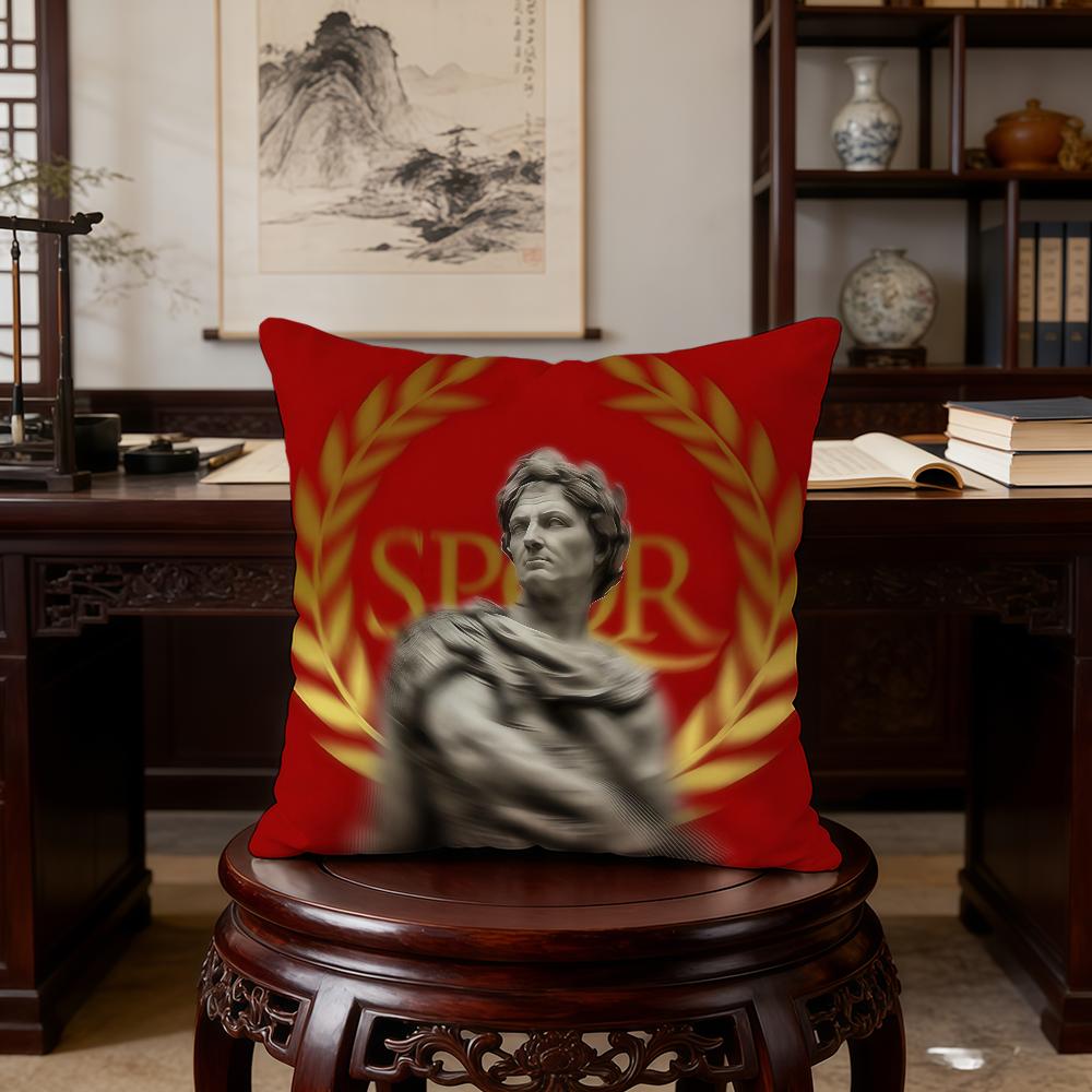 SPQR G-Gold Imperial Eagle Rome Cushion Cover Home Office Birthday Anniversary Gifts Soft Skin Friendly Cushion Cover
