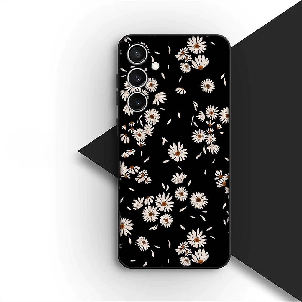 Phone Cover for Samsung Galaxy S25 S24 S23 FE Ultra Plus S7 Edge S25+ S23+ A56 5G Soft Case Sunflower Fresh Little Daisy Flower