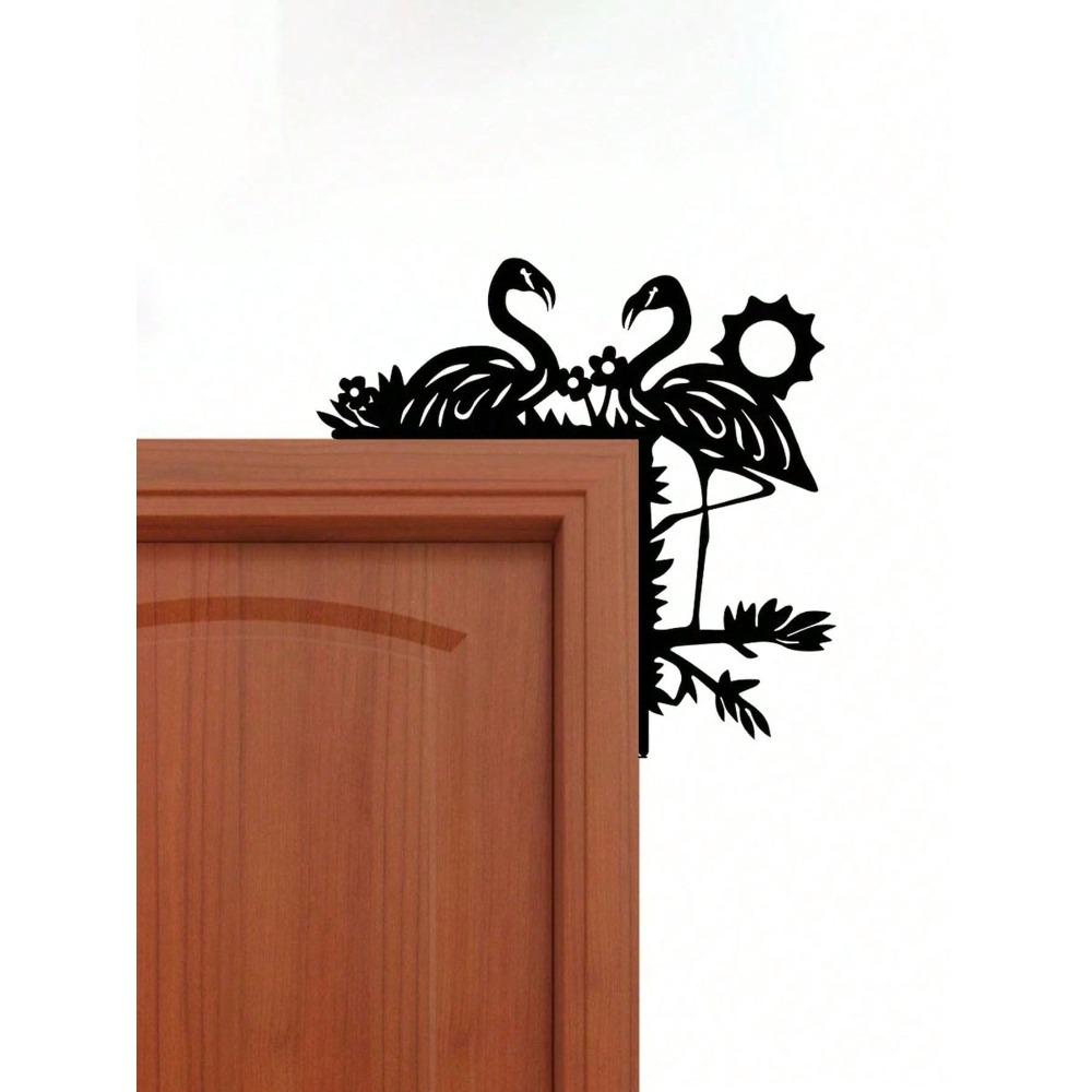 1PC Metal Sleigh Wall Stickers: Door Corner & Party Decor