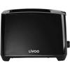 2-slice Toaster - LIVOO - DOD162N - 750 W - Adjustable Thermostat : 7 Levels - Black