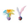 Feather Elastic Ball Toy Teeth Grinding Self-Entertainment Pet Toy for Cats