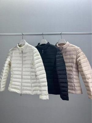 2025 Women's Lightweight Warm White Duck Down Jacket - Autumn/Winter Fashion Casual with Ribbed Stand-Up Collar