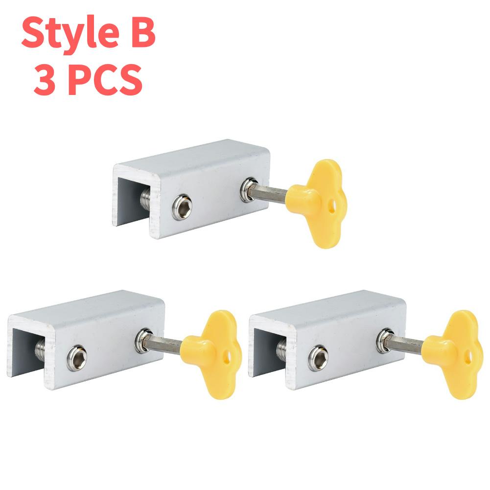 10-1PCS Aluminum Alloy Sliding Sash Stopper Sliding Door Window Anti-theft Lock Window Sliding Door Baby Kids Child Safety Lock